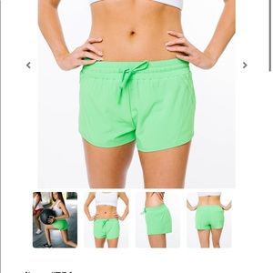 Zyia lime green velocity shorts size lg